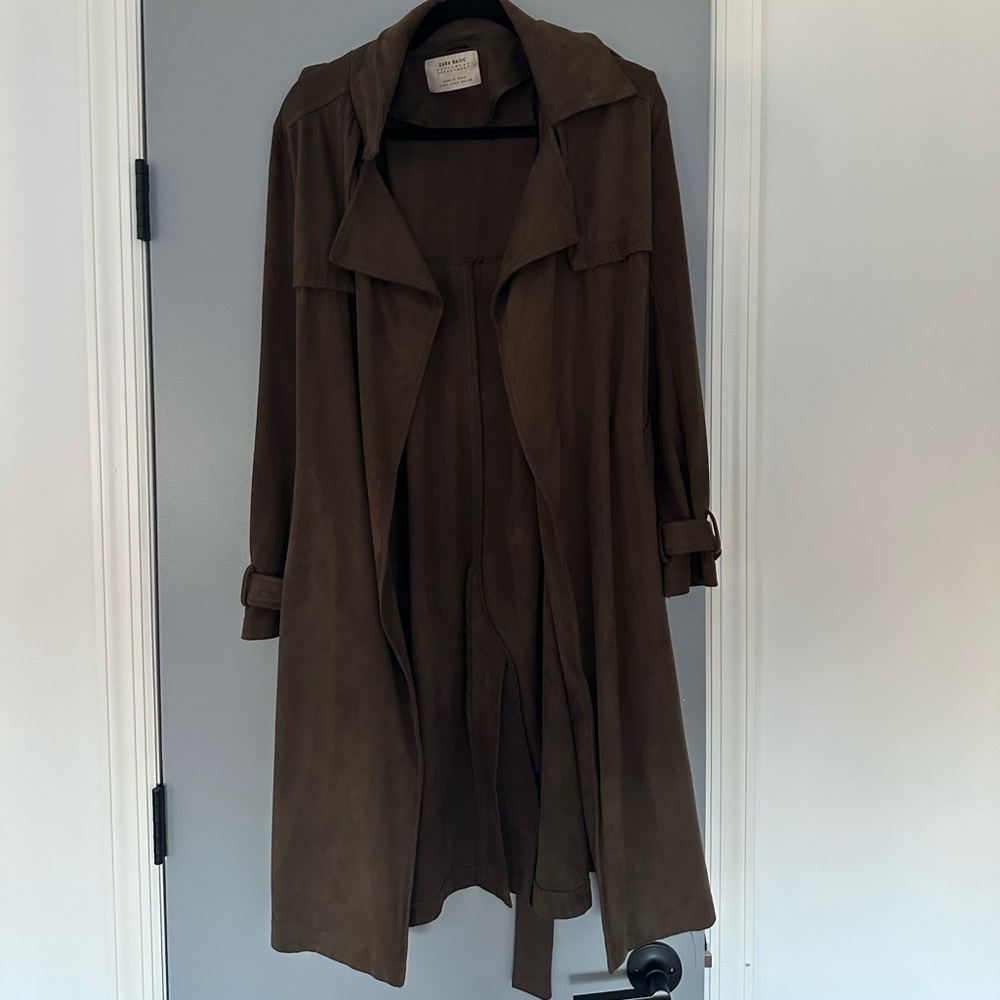 Belted Suede Coat